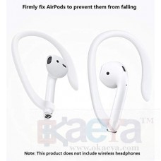 Okaeya Anti Slip Silicone Earhooks Secure Fit Hooks Anti-Lost Ear Hook for Apple Airpods (White).